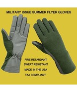 PRE-OWNED MILITARY SAGE GREEN SUMMER FLYER TYPE 2 GS/FRP GLOVES - $23.26 CAD