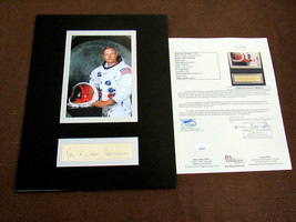 Neil Armstrong Apollo 11 First Man On The Moon Signed Auto Matted Cut Jsa Letter - £2,365.51 GBP
