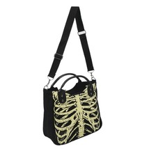 Luminous Skeleton Bones Skulls Bags Rock Designer Female Casual Totes Women Punk - £38.19 GBP