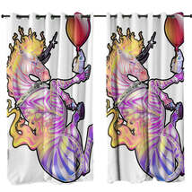 Multi Colored Unicorn Zebra and Bunny Curtain - $56.90+
