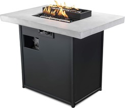 Pt-203Rc Mgo Duet Rectangle Fire Table, Grey - £432.76 GBP