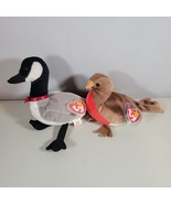 TY Beanie Babies Plush Lot Loosy Goose and Bird Swing Tag Protector Tags... - $13.75