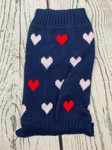 Dog Sweater Knitwear Turtleneck Winter Warm Puppy Clothing, Heart Pullover Pet - £15.95 GBP