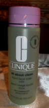 Clinique All About Clean Liquid Facial Soap Mild 6.7oz For Dry Combination Skin - £13.15 GBP