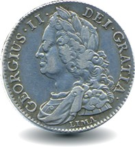 George II Silver 1745 Half Crown - $385.00