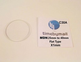 For MONDAINE Watch Models Glass Crystal 25mm to 40mm X 1mm FLAT Slight E... - $15.08