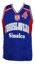 Dejan Bodiroga Jugoslavija Yugoslavia Basketball Jersey New Sewn Blue Any Size image 4