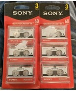 Two (2) 3 Pack Sony MC-60 Microcassette Blank Cassette Tape 60 Minute Br... - €25,42 EUR
