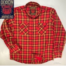 Dixxon Shirt Mens XL The Jarhead Flannel Red Plaid Pearl Snap Sold Out Biker - $122.50