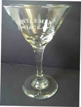 Tall martini glass Jack Daniel&#39;s Gentleman Jack white logo - $10.46