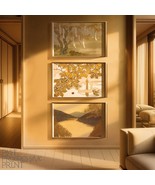 Japandi Wall Art Woodblock Print Trio: Gallery Wall Set, Hygge Fall Decor | Digi - $5.00