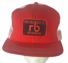 Ritchie Brother&#39;s Bros. Auctioneers Vintage Snapback Trucker Hat K Products Made - £22.98 GBP