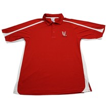 UL Ragin Cajuns Shirt Mens M Red White Polo Football Golf Louisiana - £14.69 GBP