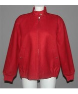 VTG Red Pendleton Gathered Waist Ribbed Cuffs Lined Bomber Jacket Wm Pet... - £48.01 GBP