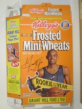 1995 MT Cereal Box KELLOGG&#39;S Frosted Mini-Wheats ROOKIE GRANT HILL [Y156... - £5.27 GBP