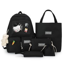 5Pcs/Set Schoolbags Teenager Girls Women Backpack Large Fashion Cute Pattern Sch - £28.59 GBP
