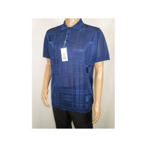 Mens Polo Shirt Slinky Sheer Short Sleeves Soft Touch Stacy Adams 57006 Navy image 5