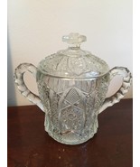 EAPG, Imperial Glass, Daisy &amp; Button, Sugar,Dish, with lid, 6 1/2” - $844.09 MXN