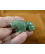 (Y-LIO-RO-581) Green ROARING LION gemstone figurine love lions gem stone... - $18.69