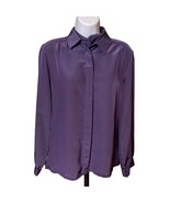 Vintage Pendleton Country Sophisticates Blouse Purple Top with Tie Size 8 c - $32.39