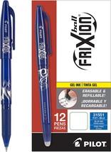 Blue Erasable And Refillable Gel Ink Stick Pens, Fine Point, 12-Pack, Pilot - £30.00 GBP