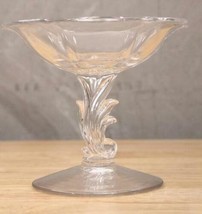 Vintage Fostoria Crystal Clear Glass BAROQUE Pattern Footed Comport Compote - $17.84