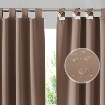 Wide 52 X Long 84 In Mocha, Ryb Home Patio Curtains Outdoor 2 Panels - - $65.54 CAD