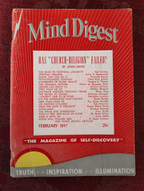 MIND DIGEST Magazine February 1947 Church-Religion Longevity Charm Inspiration - £11.42 GBP