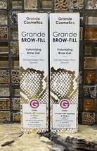 2 Grande Cosmetics Brow-Fill Volumizing Gel in Transparent CLEAR Full Sz .14oz - £14.20 GBP