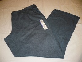 Time &amp; Tru Fleece Open Leg Pants Blue XXL (20) Mid Rise Front Pockets - £11.19 GBP