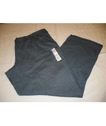 Time &amp; Tru Fleece Open Leg Pants Blue XXL (20) Mid Rise Front Pockets - $21.20 CAD