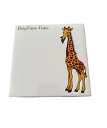 Vintage Hanner White Babysitter Notes Tile Trivet Giraffe 6x6 White Boar... - £11.71 GBP