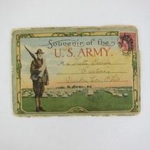 Postcard Folder WWI World War 1 U.S. Army Souvenir 24 Views Curt Teich Antique - £23.42 GBP