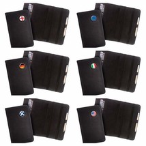 National Flag Or Novelty Crested Black Leather Scoremaster Golf Scorecard Holder - £12.10 GBP