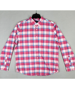 American Eagle Men&#39;s XL Long Sleeve Button Up Shirt Pink Plaid Classic Fit - $16.80