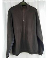 Tommy Bahama Mens Brown Cotton Half Zip Pullover Sweater M - $22.76