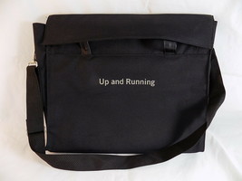 MESSENGER BAG Large Black Computer Tote Organizer Bag Up and Running - £8.59 GBP