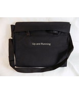 MESSENGER BAG Large Black Computer Tote Organizer Bag Up and Running - $10.88