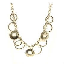 Vtg Signed Sterling Silver Silpada Hammered Circle Disc Pendant Necklace 17 1/2 - £97.11 GBP