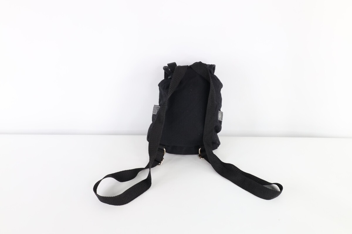 Vintage Disney Winnie the Pooh Eeyore Spell Out Mini Backpack Book Bag Black Item image 5