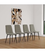 Modern Dining Chairs Set of 4 - Grey Linen - €175,66 EUR