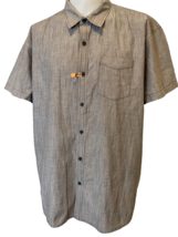 Boston Traders Men's Short Sleeve Grey Chambray Shirt, Men's XXL - $8.54