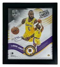 LEBRON JAMES Lakers #6 Framed 15&quot; x 17&quot; Game Used Basketball Collage LE 50 - £90.68 GBP