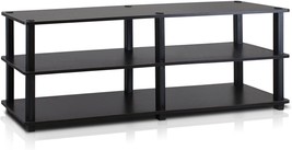 3-Tier Wide Shoe Storage Rack, Espresso/Black, Furinno 14038Ex/Bk Tst No Tools. - £39.93 GBP