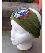 Grateful Dead  SYF Green Embroidered Headband     Doo Rag   Unisex  #SYF7 - $238.56 MXN