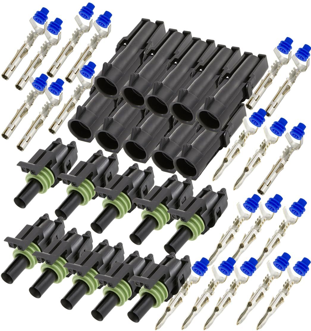 10-Pack (1-Pin) 20 Amps Weather-Pack Series, Sealer Terminals, Housing M... - $31.97