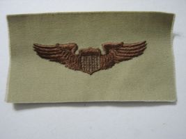 USAF PILOT AVIATOR INSIGNIA DESERT TAN  CLOTH NEW - $4.21