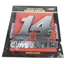 NASCAR 14 Tony Stewart Automotive Chrome Emblem R &amp; R Imports Adhesive Backing - £7.03 GBP