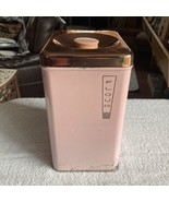 Lincoln Beautyware Vintage Pink Copper Flour Storage Canister - £15.46 GBP