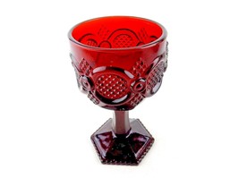 Goblet / Candle Holder ~ AVON 1876 Cape Cod Collection, Cranberry Glass,... - £10.16 GBP